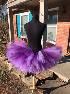 "This listing includes a very full adult all one length tutu with a mix of lavender, purple and plum mixed in to create an awesome blend of color! This listing is for waist sizes up to 34 1/2\" can be made larger if interested contact me for a special listing. Other colors also available we are always up to a challenge to create that perfect tutu to finish off the look you are going for! Tutu pictured is the 6-12\" length range with a tutu length is 12\". Tutu can be all one length or the dual l Fitted Purple Skirt For Costume, Purple Skirt For Halloween Costume Party, Fitted Lavender Tulle Tutu Dress, Purple Party Tulle Petticoat, Purple Tulle Petticoat For Party, Fitted Purple Tulle Skirt, Purple Tulle Tutu Dress For Costume Party, Fitted Purple Tutu Dress For Costume, Fitted Purple Petticoat For Party