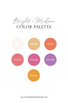 the bright and modern color palette