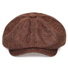 Hat Newsboy Flat Cap Herringbone Tweed Wool Baker Boy Retro Fashion | eBay Affordable Flat Bill Hats For Father's Day, Mens Newsboy Hat Crochet Pattern, Cheap Classic Men's Hats, Garrison Hat Pattern, Cheap Brown Six-panel Baseball Cap, Paperboy Cap, Casual Hats, Hot Season, Baker Boy Cap