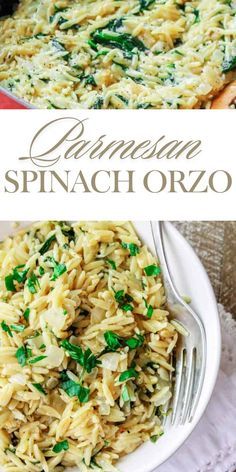 this spinach orzoni casserole is an easy and delicious side dish