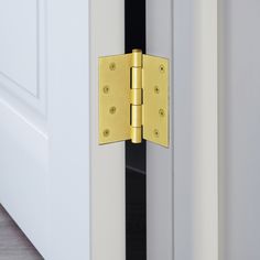 The Design House Door Hinge is 4-inches with a square corner, comes in a 3-pack, and features a classic satin brass finish that blends seamlessly with any residential wooden door. Each hinge is crafted with durable steel for enhanced reliability and long-lasting usage, perfect for keeping residential doorways secure. This 3-pack includes mounting screws for simple installation and a removable pin to remove the door without unscrewing the hinge. This product is functional, effective, and designed Corner Door, Interior Exterior Doors, House Door, House Doors, Home Improvement Store, Bath Products, Door Accessories, Exterior Door, Lowes Home Improvements