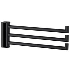 two black towel racks on a white background