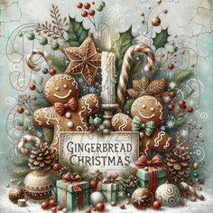 Christmas Graphics, Candy Cane, Gingerbread, Decoupage, Printed Items, Farmhouse