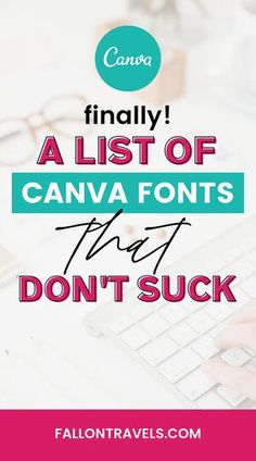 Whether you need fonts for your online business or professional portfolio, here are the best Canva Fonts, pairings & combinations included in both the free & Pro version (Canva for Work). Best Canva Graphics, Teacher Fonts On Canva, Canva Fonts For Teachers, Canva Marketing Ideas, Best Canva Font Pairings, Canva Font Pairing, Best Canva Fonts, Diy Graphic Design