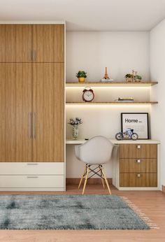 Wooden Wardrobe With Study Unit Wardrobe With Study Table Design, Wardrobe Design Bedroom Modern, Wooden Cupboard Design, Bedroom Wardrobe Ideas, Home Study Rooms, Wooden Wardrobe Design, Bedroom Wardrobe Design, Study Table Designs, Wooden Cupboard