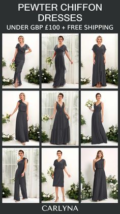 a collage of photos showing different styles of dresses