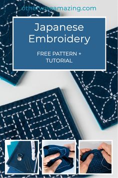 japanese embroidery free pattern and video