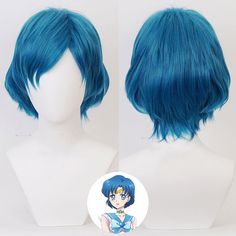 Includin  Only Wig 
 Material: Heat Resistant Fiber 
 Gender: Gender-bending available 
 
 If you cannot find and like to buy the costume, wig, shoes, weapon or other accessories of this character, pls not hesitate to contact us 
 Please note that due to different screen resolution, products you receive may have a bit different as the one we show here. Ami Mizuno, Moon Sailor, Sailor Mercury, Cosplay Wig, Cosplay Wigs, Sailor Moon, Heat Resistant, Wigs, Resolution