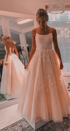 Pastel Prom Dresses Long, Prom Dress Puffy Ball Gowns, Ballgown Prom Dress Simple, Pink Prom Dresses Flowy, Sweet 16 Simple Dresses, Long Grade 8 Grad Dresses, Homecoming Dresses Long Flowy, Prom Dresses Blush Pink, Prom Dresses Highschool