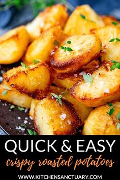 quick and easy crispy roasted potatoes with parmesan cheese