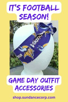 Vikings Hair, Boot Purse, Pride Wear, Vikings Fan, Viking Hair, Game Day Outfit, Purse Scarf, Tie Scarf, Tie Headband