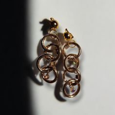 These Earrings Are So Cute Everyday Style Nice Multi Gold Hoop Style These Hang 3 Inches New Never Worn Very Light On The Ear Very Unique Hoop Style The Ear, Handmade Gold, Accessories Jewelry Earrings, Gold Hoop, Women Accessories Jewelry, Everyday Style, Clip On, Clip On Earrings, Everyday Fashion