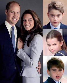 the prince and princess of cambridge are posing for pictures with their son, duke william