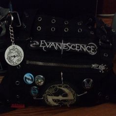 Myspace Emo, Decorated Bag, 2000s Goth, Accessory Inspo, Alt Clothes, Emo Kid, Evanescence, Tripp Nyc, Goth Aesthetic