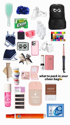 preppy Cheer Practice Wear, Sideline Cheer, School Backpack Essentials, Cheerleading Photos