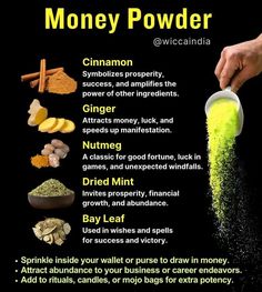 Black Pepper Spells, Kitchen Witch Money Spell, Money Protection Spell, Money Remedies, Money Powder, Money Herbs, High Magick