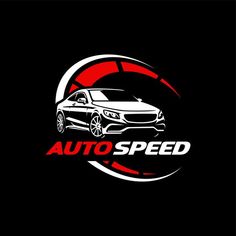 the auto speed logo on a black background