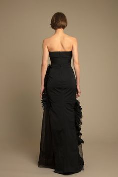 Description Black Column, Long dress Open neckline Strapless Taffeta, Tulle Dry Clean Evening Dress Made in Lebanon LPW23 6816T +LPW23 6822LS Elegant Taffeta Evening Dress With Ruffles, Organza Gala Dress With Ruffles, Organza Dress With Ruffles For Gala, Organza Ruffle Dress For Gala, Cocktail Dress With Sweetheart Neckline In Taffeta, Taffeta Evening Dress With Ruffles For Party, Elegant Strapless Taffeta Dress With Ruched Bodice, Taffeta Evening Dress With Ruffles For Gala, Elegant Taffeta Dress With Ruffles