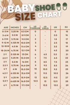 Child Shoe Size Chart Toddler Shoe Size Chart, Baby Weaning Foods, Baby Clothes Size Chart, Baby Routine, Pregnancy Info, Baby Clothes Sizes, Newborn Baby Tips