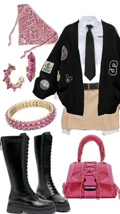 #swarovskyortyx #outfitinspo #schoolstyle Virtual Stylist, School Fashion, School Outfit, Outfit Idea, Cute Outfits, Chanel, Outfit Inspo, Pink