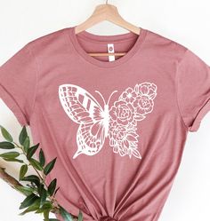 "Butterfly Shirt, Cute Butterfly Shirt, Butterfly Lovers Tee, T-Shirt With Butterfly, Animal Shirts, Women V-Neck Tee, Animation Movie WELCOME TO \"BesTeeShirts\" ! High quality and super soft, comfortable shirt. Made with top of the line vinyl and pressed with a professional grade heat press. All our simple color ones like White, Black, and Red are 100% Cotton. All our Heathered Colors are cotton/polyester blend and they are super comfy soft! SIZING AND COLORS Make sure you check our size-chart Mandala Shirt, Butterfly Animal, Butterfly Mandala, Butterfly T Shirt, Butterfly Shirt, Butterfly Shirts, Cute Butterfly, Shirts Women, Animal Shirts