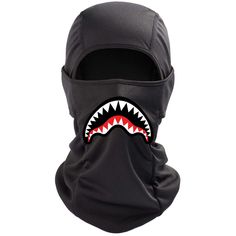 Our Premium Balaclava are Made with Xvr Dri fit Material This our Shark Mouth Lightweight Balaclava. Masks are washable and Great for both cold and hot weathers Check our page for all our designs on our premium Balaclavas Black Sports Balaclava With Fleece Lining, Black Fleece-lined Balaclava For Sports, Sporty Breathable Balaclava For Outdoor, Breathable Balaclava For Winter Sports, Breathable Winter Sports Balaclava, Sporty Black Balaclava For Outdoor Activities, Black Hooded Balaclava For Sports, Breathable Techwear Balaclava For Sports, Breathable Sporty Balaclava For Outdoor Activities