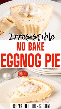 Add a touch of holiday magic to your Christmas Dessert Table with this Irresistible No Bake Eggnog Pie! This Easy No Bake Eggnog Pie recipe is perfect for those who love Eggnog Desserts. With its creamy texture and rich eggnog flavor, this Eggnog No Bake Pie is sure to be a hit. Top it off with Eggnog Pie Cool Whip for an extra layer of indulgence. Whether you're looking for Unique Pies or White Christmas Pie Recipes, this Creamy Eggnog Pie Recipe is a must-try among Easy Holiday Desserts. Impress your guests with a delightful Egg Nog No Bake Pie that's both delicious and effortless to make!

#NoBakeEggnogPie
#ChristmasTreats
#EggnogDelights