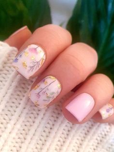 Nagellack Trends, Floral Nail Designs, Cute Spring Nails, Pink Nail Designs, Spring Nail Art, Bridal Nails, Nail Designs Spring