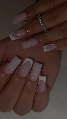 Spring Nails Dark, Nails Dark, Nagel Tips, Colored Acrylic Nails, Girly Acrylic Nails, French Tip Acrylic Nails, French Acrylic Nails, Classy Acrylic Nails, Short Square Acrylic Nails