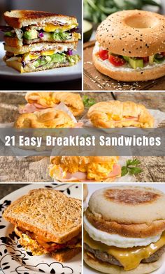 21 easy breakfast sandwiches that are delicious and nutritious to eat for lunch or dinner