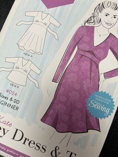 a sewing pattern for a women's dress and jacket