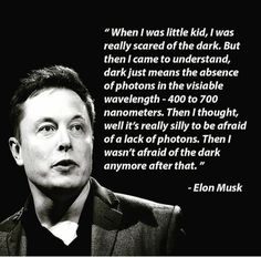 a man in a suit and tie with a quote from elon musk on it