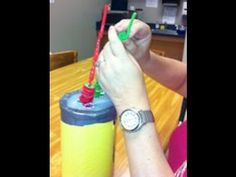 A blind client with very good dexterity enjoys attaching the small rings to the crazy straws. She is a pro! This is a great activity for developing motor planning skills and refining dexterity. Some individuals will enjoy color matching. I purchased the straws in a set of 6 different colors. Your child or client may enjoy matching all six colors. Cut the rings out of the vibrant plastic bottles that remain after using detergent or dishwasher soap. These rings can also be used for stringing. I lo Baby Development Activities, Crazy Straws, Occupational Therapy Assistant