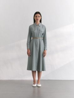 Composition : Outshell: 60%Cotton, 40%PolyesterColor : GREEN_55, GREEN_66Country of Origin : China Chic Green A-line Shirt Dress, Casual Green A-line Shirt Dress, Chic Khaki Dress For Daywear, Khaki Midi Dress For Spring Daywear, Chic Green Belted Dress, Elegant Green Shirt Dress For Summer, Spring Formal Green Midi Dress, Green Spring Midi Dress For Formal Occasions, Green Midi Dress For Formal Spring Events