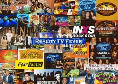 an advertisement for the realty tv fever is shown in many different colors and sizes