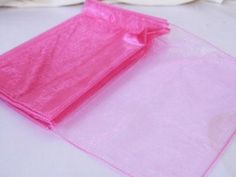 Hot Pink - Organza Table Runners - ( 14 inch x 108 inches ) Christmas Wreath Frames, Tulle Crafts, Ribbons Wedding, Bow Craft, Fabric Rolls, Wedding Tablecloths, Chair Sashes, Wreath Supplies, Frame Wreath