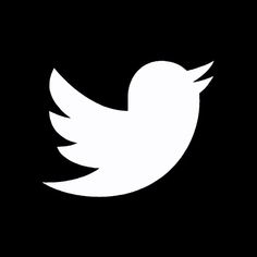 a white twitter logo on a black background