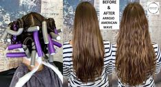 Wave Perm Before And After, American Wave Perm Long Hair, American Wave Perm Before And After, Permed Hairstyles Before And After, Permanent Curls Before And After, Loose Spiral Perm Long Hair, Long Hair Perm Before And After, Spiral Perm Before And After