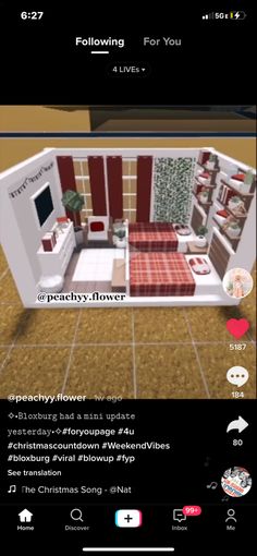 the home design app is showing an open floor plan with furniture and accessories in it