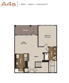 the floor plan for a two bedroom apartment