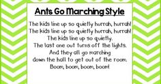 a green and white chevroned background with the words,'kids go marching style '