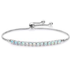 PRICES MAY VARY. 【Unique Design】Single row multi-opal white gold bracelet adds a gorgeous sparkle to your hands and stands out from the crowd. The adjustable clasp at the end of the bracelet fits all women. 【Premium Material】14k white gold, colored opal, all our materials are real, hand inlaid, it won't cause any allergic reaction when wearing it. 【Size Details】The length of the chain is about 7.5 inches (19cm, including the 2.5cm adjustable extender), the length of the single row of opals is ab European Jewelry, Congratulations Gift, White Gold Bracelet, Opal White, Allergic Reaction, Opal Bracelet, Bracelet For Women, Opal Jewelry, Mother Day Gifts