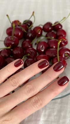 Markere Copic, Cherry Nails, Casual Nails, Red Nail Polish, Red Nail, Funky Nails, Chic Nails, Nail Arts