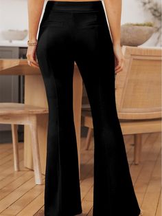 Black Split Hem High Waist Pants Color: Black Material: 95% Polyester + 5% Elastane Style: Southern Belle Waist Line: High Waist Occasion: Daily, Fall & Autumn Look chic while strolling down the street in our Black Split Hem High Waist Pants. These pants feature a high-rise design with a structured waistband and a wide leg that elegantly splits at the hem. Crafted from a knit fabric, they offer stretchiness and comfort, making them perfect for all-day wear. Pair these stylish pants with crop top Lisa Fischer, High Waist Pants, Flare Leg Pants, Waist Pants, Split Hem, Look Chic, Global Fashion, Flare Pants, High Waisted Pants