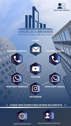 Cartão de Visita Virtual Imobiliária Business Card Design Black, Digital Business Card, Business Card Design, Qr Code, Business Cards, Card Design