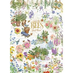 a poster with flowers and plants on it