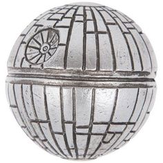 a silver metal ball with a star wars emblem on it