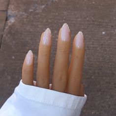 Cuff Nails, French Press On Nails, Sheer Nails, Nails Luxury, Short Almond, Nails White, Nails Wedding, Nails Only