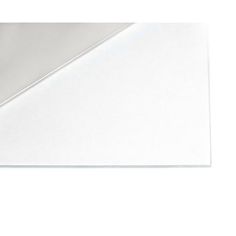 a white sheet of paper on top of a white surface with a corner cut in half