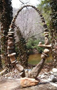 an image of a sculpture made out of rocks